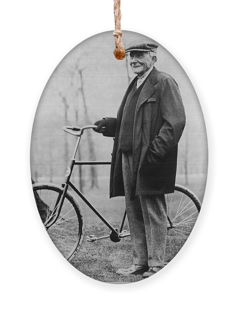 John D. Rockefeller with Bicycle - 1913 Photograph by War Is Hell Store -  Fine Art America