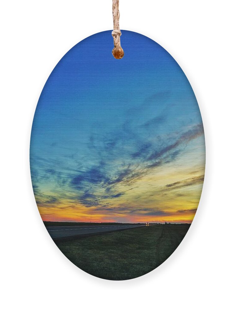 Kansas Ornament featuring the photograph Kansas sunrise2 by Merle Grenz