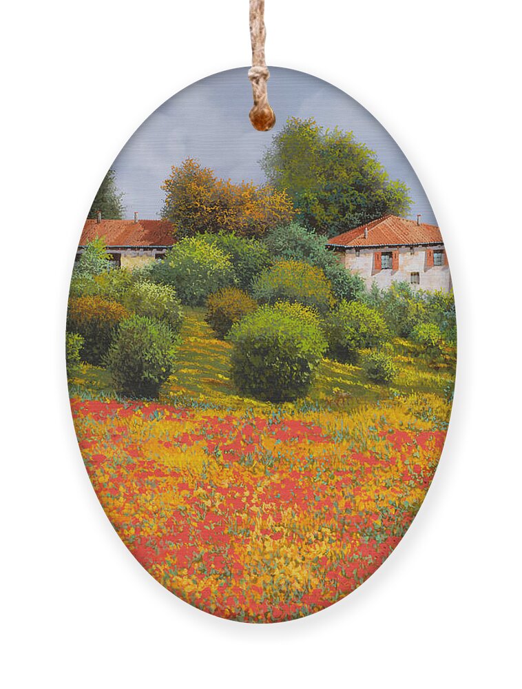 Summer Ornament featuring the painting L'estate fiorita by Guido Borelli