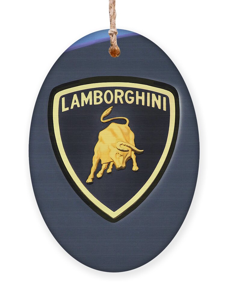 Lamborghini Emblem Ornament featuring the photograph Lamborghini Emblem by Mike McGlothlen