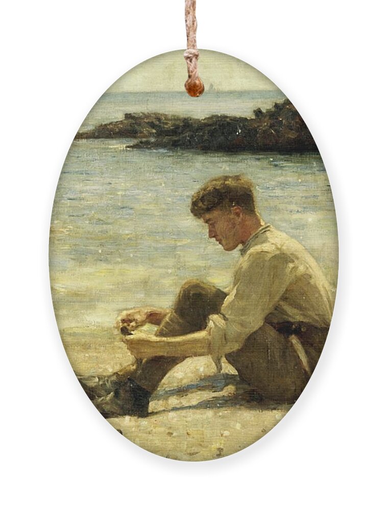 Lawrence Ornament featuring the painting Lawrence as a Cadet by Henry Scott Tuke