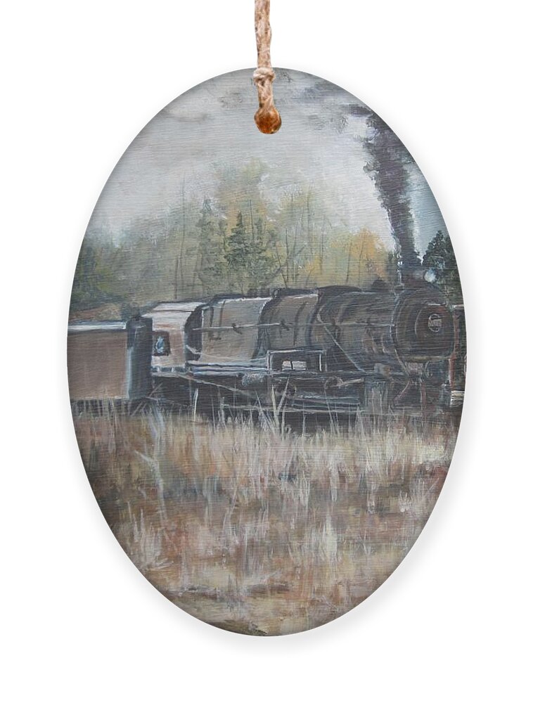 Painting Ornament featuring the painting Letting Off Steam by Paula Pagliughi
