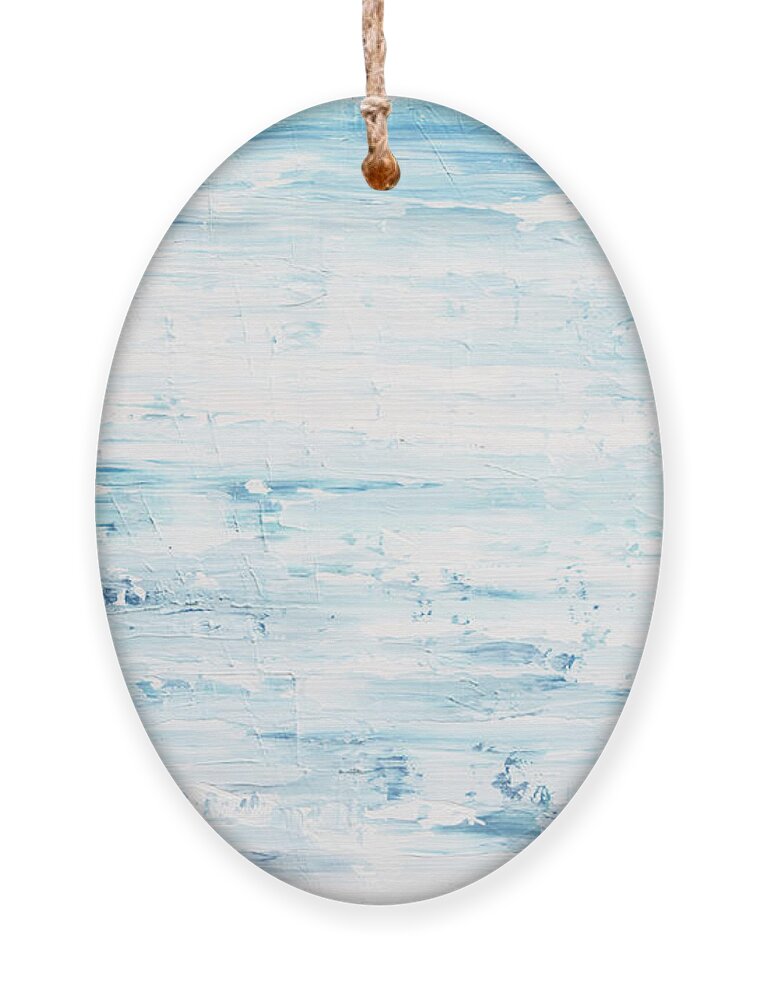 Ocean Ornament featuring the painting Like Cold Water to a Weary Soul by Linda Bailey
