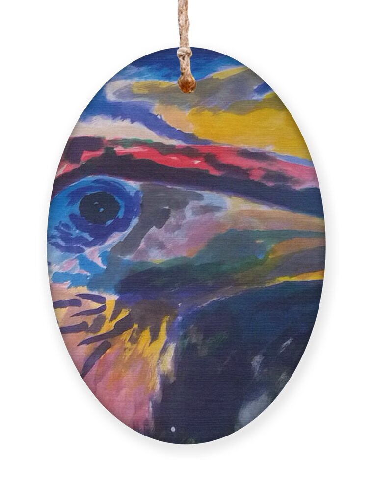 Tucano Ornament featuring the painting L'occhio del tucano by Enrico Garff