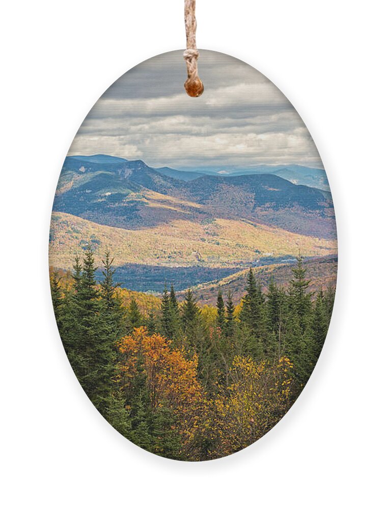 New England Ornament featuring the photograph Lofty Mountain Grandeur 1 by Nancy De Flon