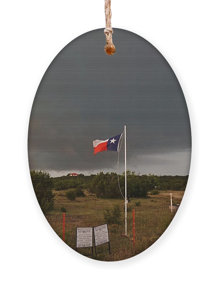 Storm Ornament featuring the photograph Lone Star Supercell by Ed Sweeney