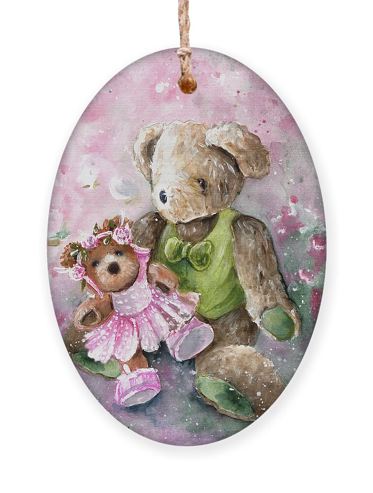 Truffle Mcfurry Ornament featuring the painting Lord Winston and Duchess Laila by Miki De Goodaboom