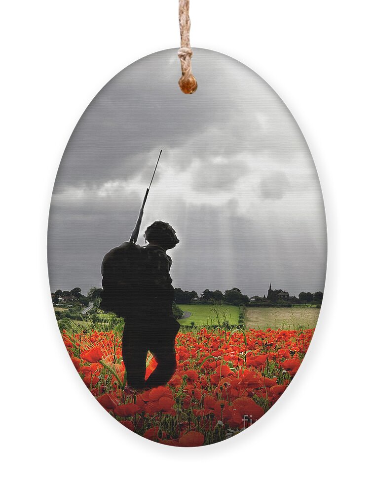Soldier Ornament featuring the digital art Lost Soldier by Airpower Art