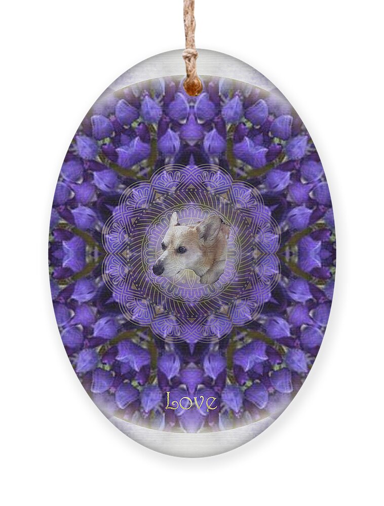 Lupine Ornament featuring the digital art Lounging In The Lupines by Alicia Kent