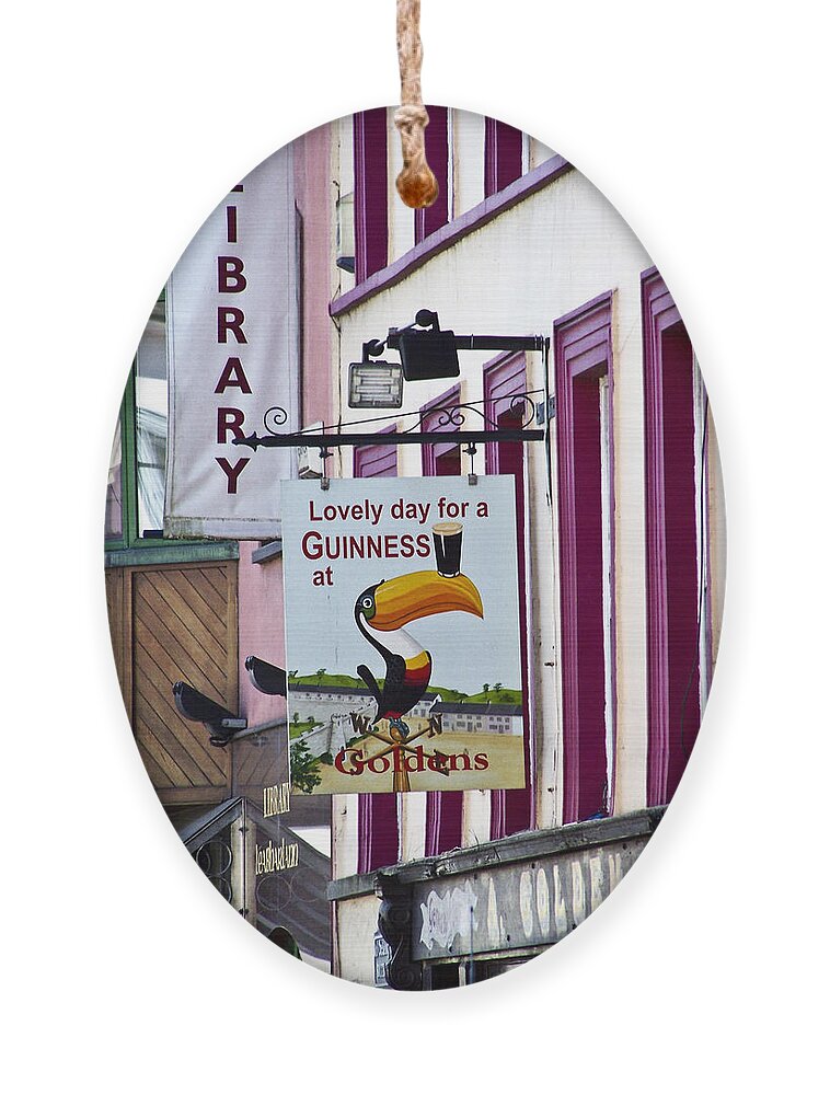 Irish Ornament featuring the photograph Lovely Day for a Guinness Macroom Ireland by Teresa Mucha