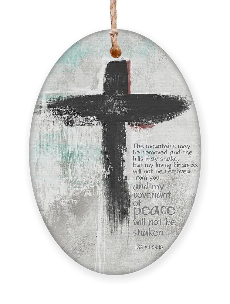 Cross Ornament featuring the mixed media Loving Kindness Cross- Art by Linda Woods by Linda Woods