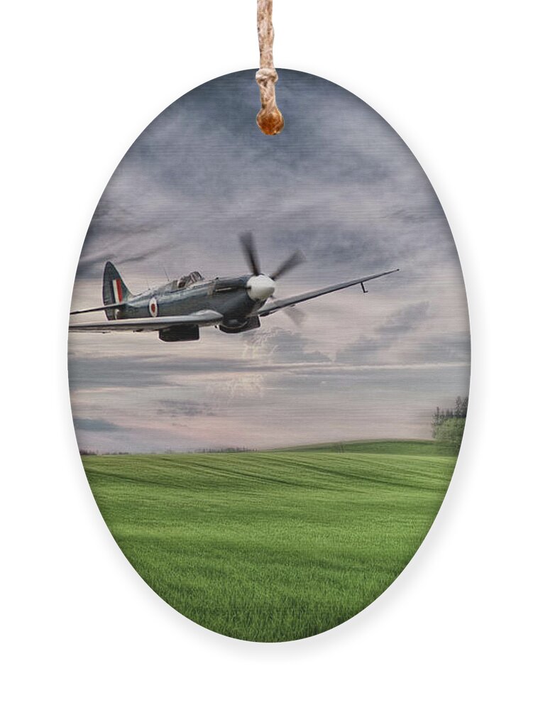 Spitfire Ornament featuring the digital art Low Level Recon by Airpower Art
