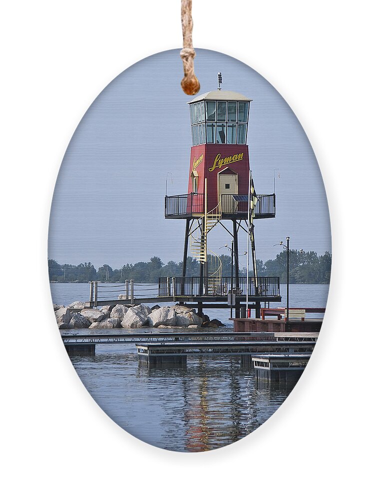 Lighthouse Ornament featuring the photograph Lyman Harbor Lighthouse by Dale Kincaid