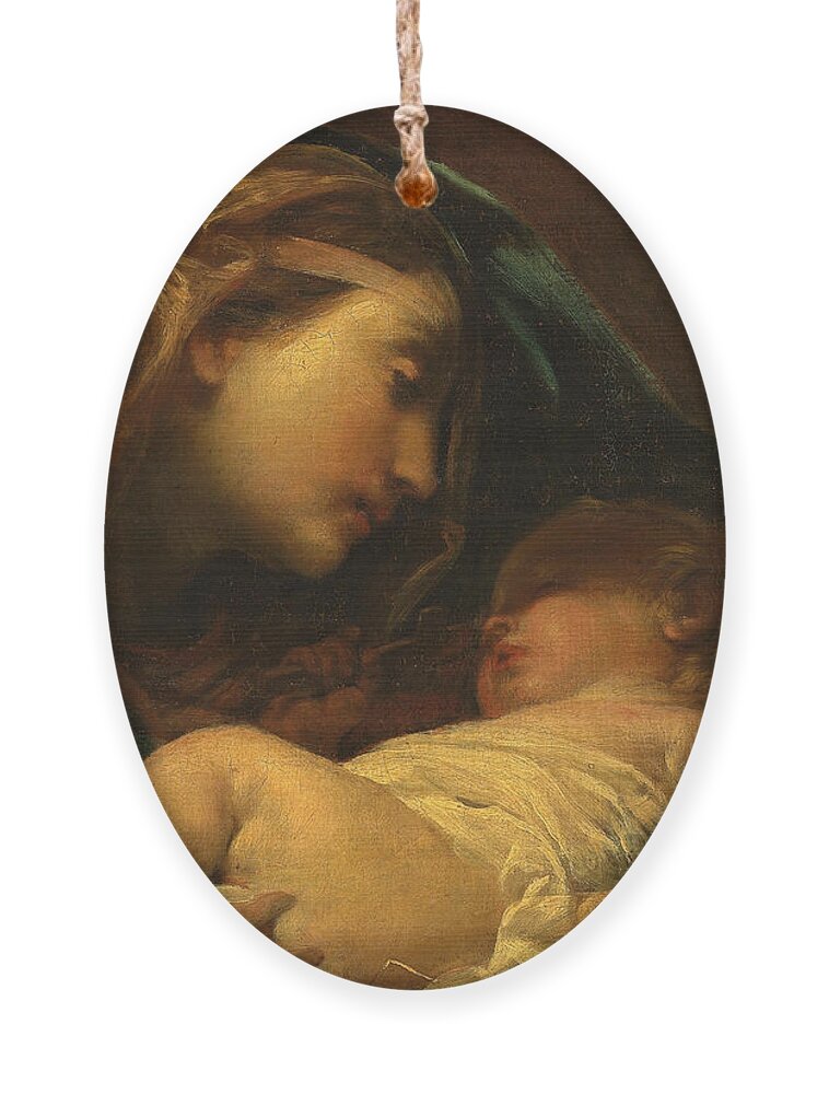 Madonna Ornament featuring the painting Madonna and Child by Giuseppe Maria Crespi