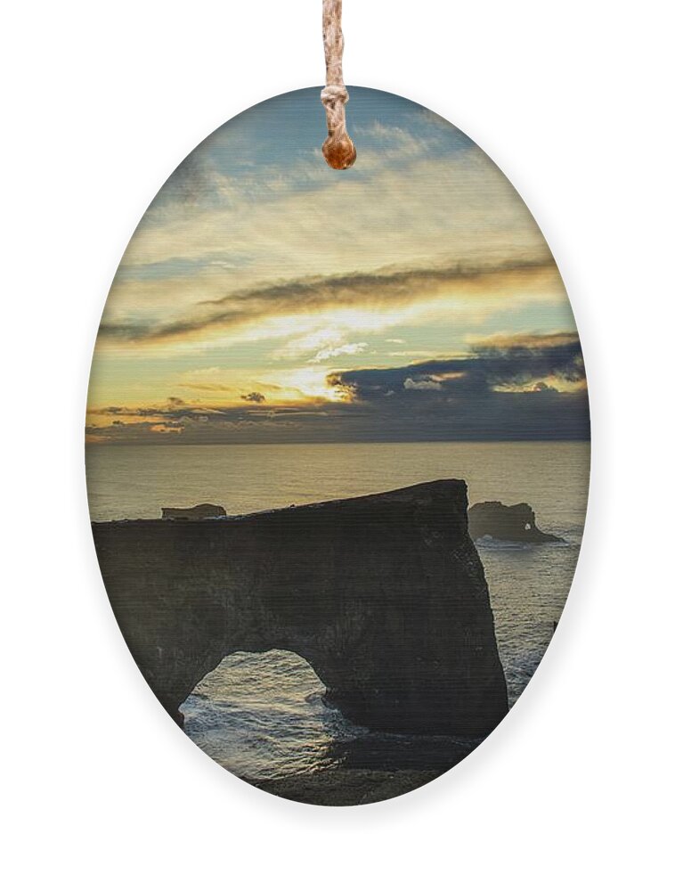 Northern Ornament featuring the photograph Magic Dyrholaey by Robert Grac