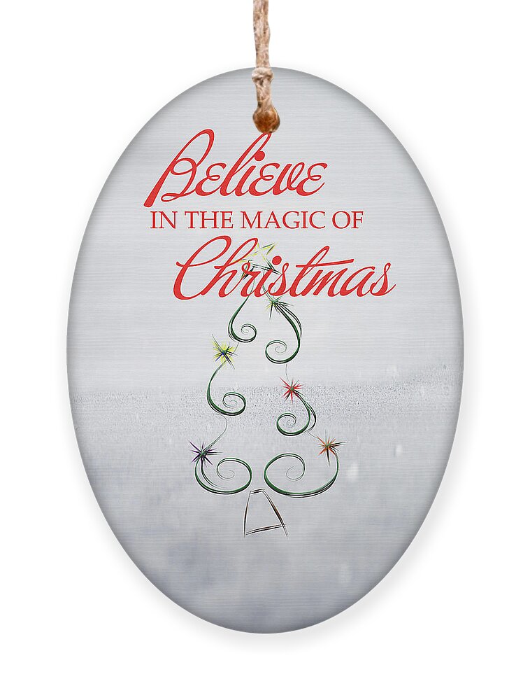 Christmas Ornament featuring the digital art Magic of Christmas by Judy Hall-Folde