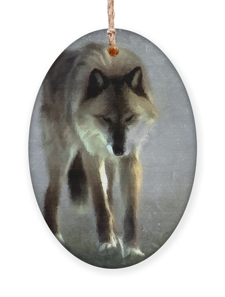 Wolf Ornament featuring the photograph Majestic Wolf by David Dehner