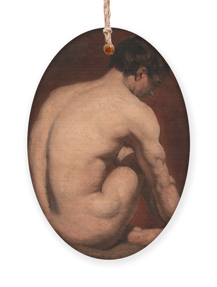 Nude Ornament featuring the painting Male Nude from the Rear by William Etty