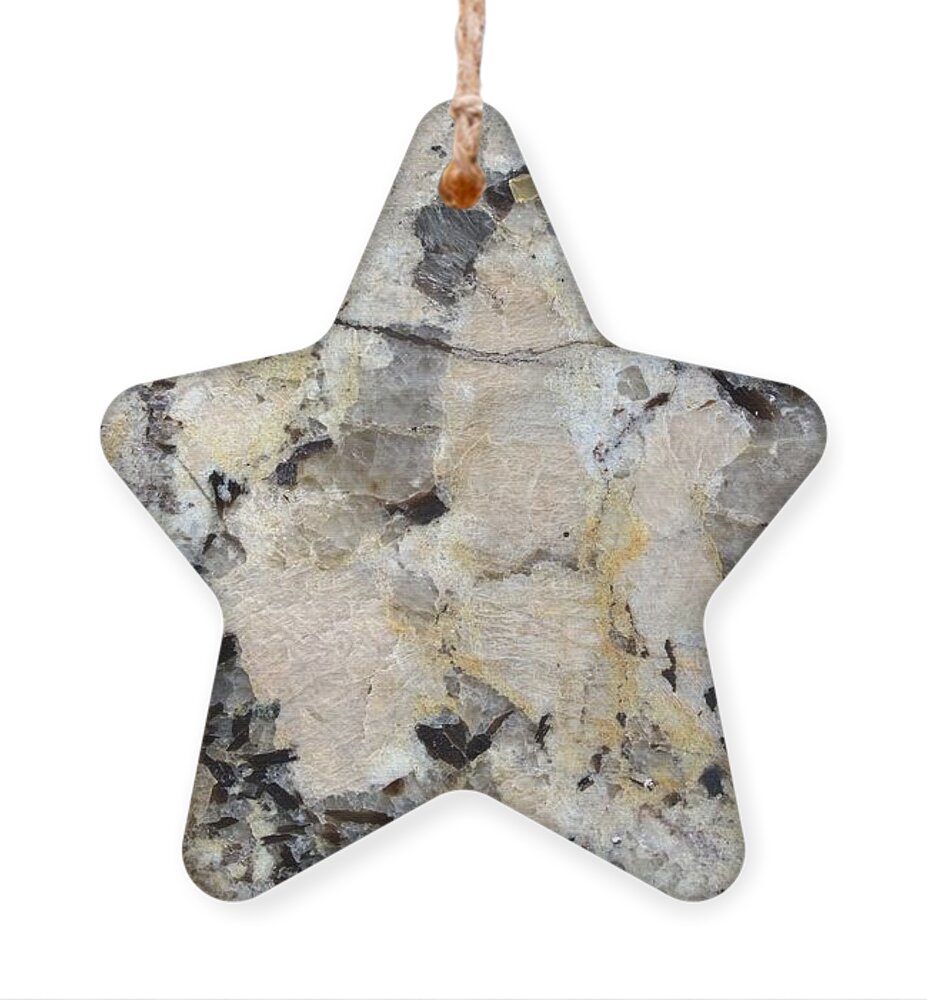 Marble Ornament featuring the photograph Marble Tan Black by Delynn Addams