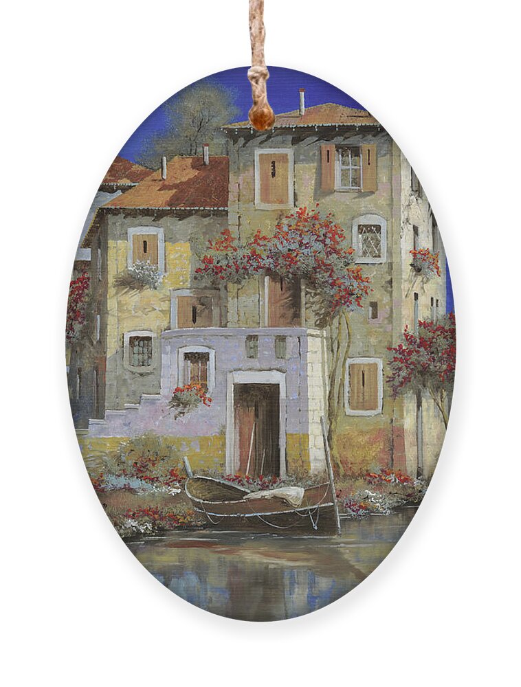 Landscape Ornament featuring the painting Il Bel Mareblu' by Guido Borelli