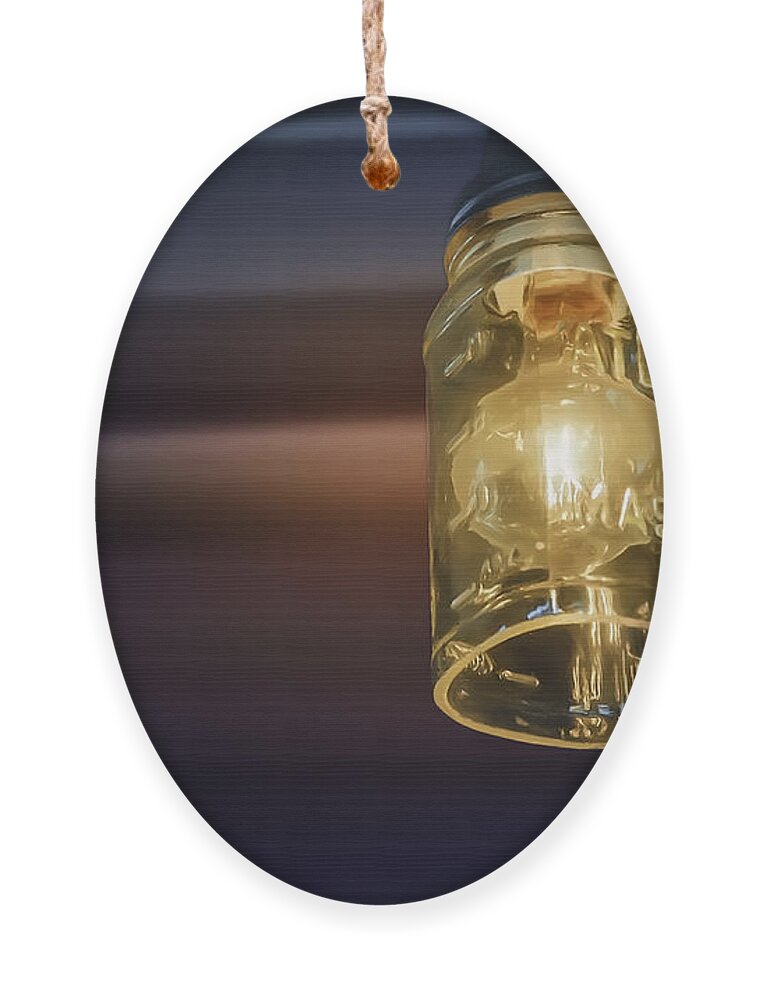 Mason Jar Ornament featuring the photograph Mason Jar Light by Scott Norris