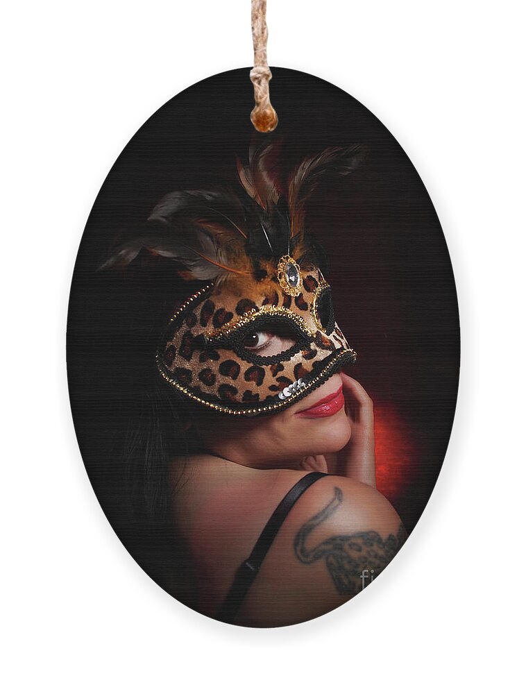 Dorothy Lee Photography. Photography Ornament featuring the photograph Masquerade Smile by Dorothy Lee