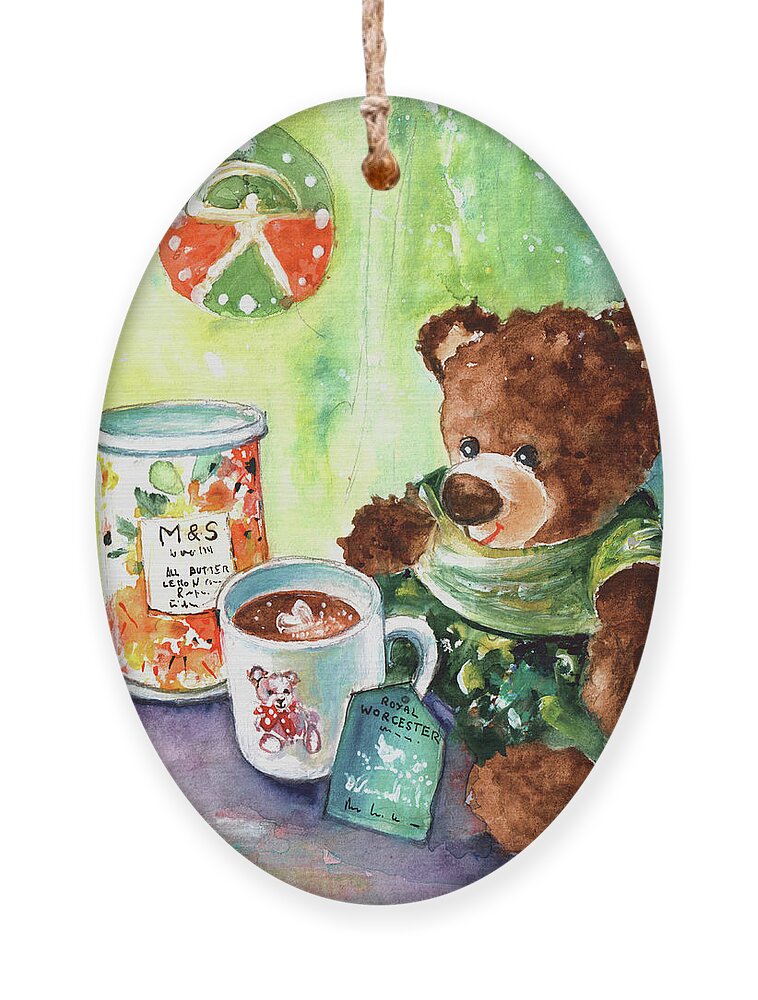 Truffle Mcfurry Ornament featuring the painting Matilda And The Lemon Curd Shortbread by Miki De Goodaboom