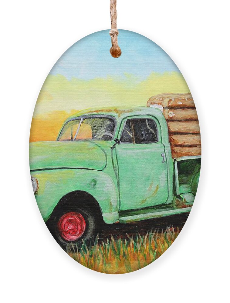 Mississippi Ornament featuring the painting Mississippi Delta Dirt Road by Karl Wagner