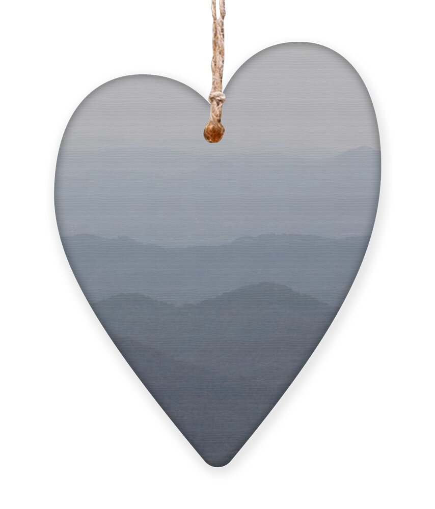  Misty Mountains Ornament featuring the photograph Misty Mountains by Allen Nice-Webb