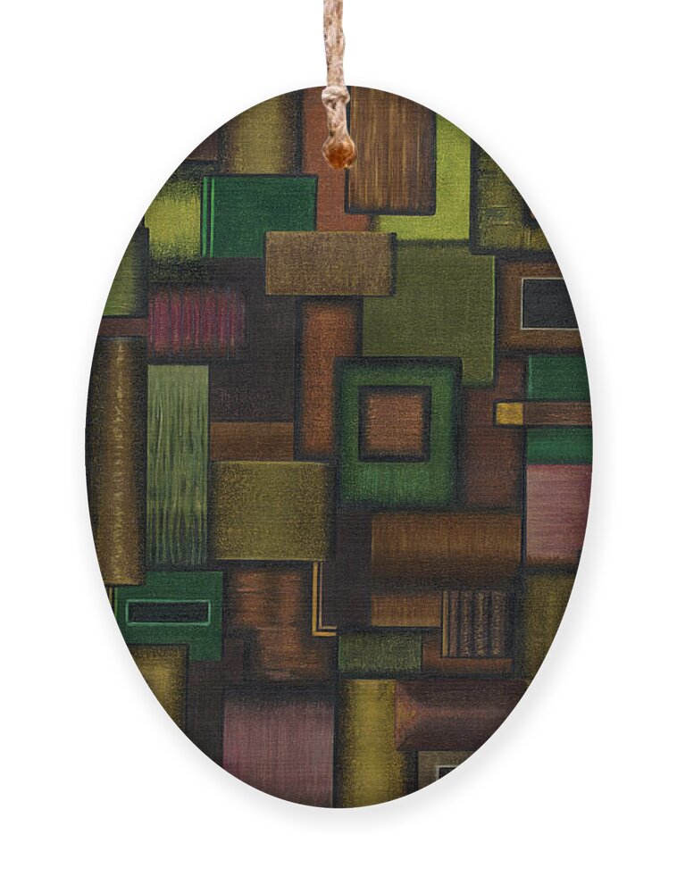 Abstract Ornament featuring the drawing Mocha Mint by Scott Brennan