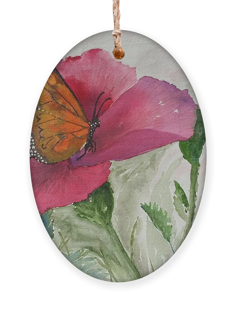 Monarch Ornament featuring the painting Moment in Time by Cheryl Wallace