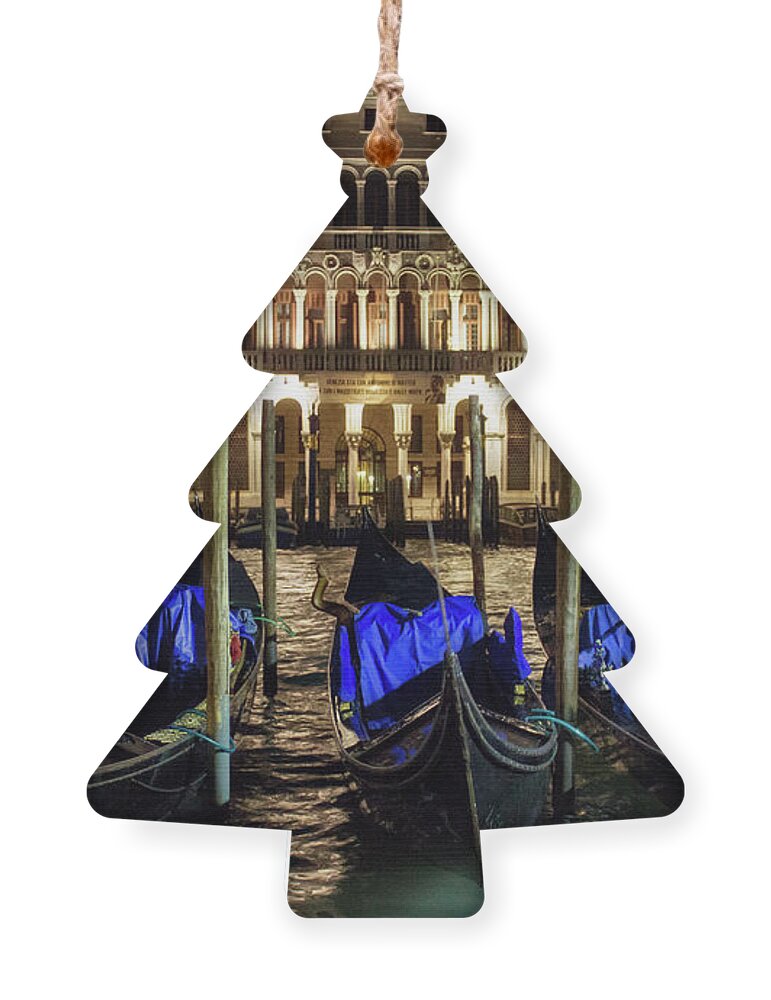 Gondola Ornament featuring the photograph Moonlit Magic by Becqi Sherman