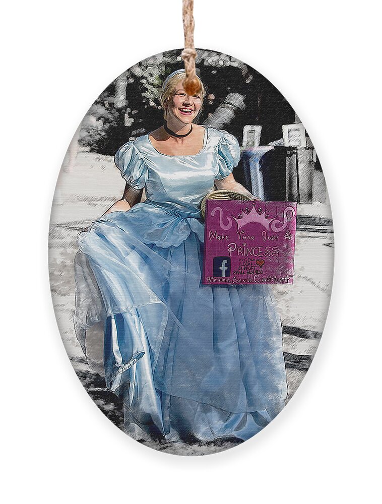 More Than Just A Princess Ornament featuring the digital art More Than Just A Princess by John Haldane