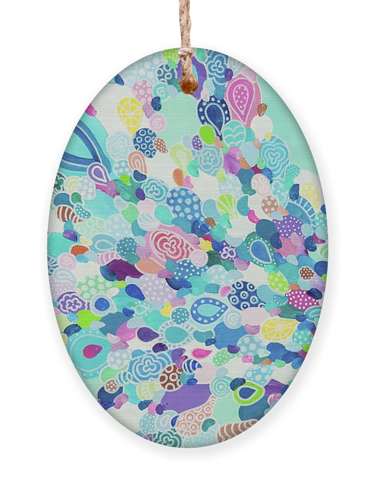 Pattern Art Ornament featuring the painting Morning Tide by Beth Ann Scott