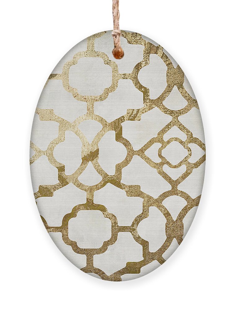 Gold Ornament featuring the painting Moroccan Gold I by Mindy Sommers
