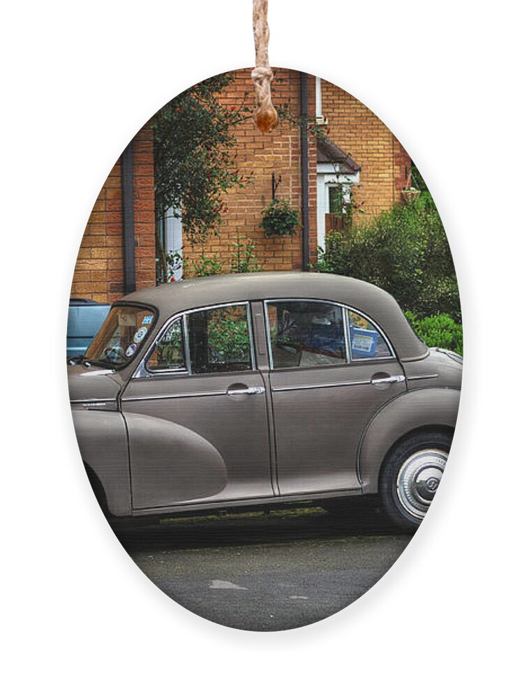 Morris Ornament featuring the photograph Morris Minor by Pennie McCracken
