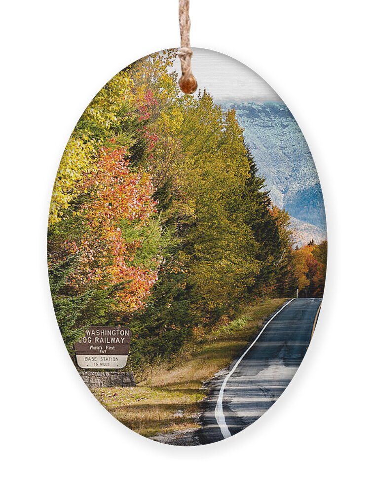 Snowliage Ornament featuring the photograph Mount Washington in autumn by Jeff Folger