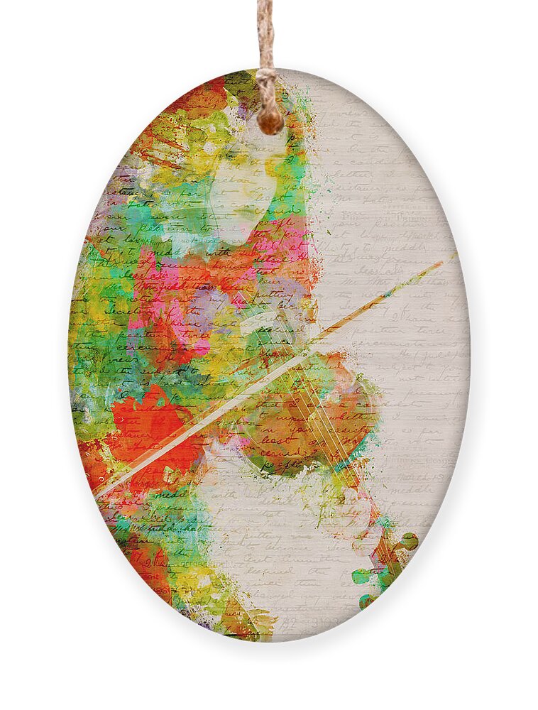 Violin Ornament featuring the digital art Music In My Soul by Nikki Smith