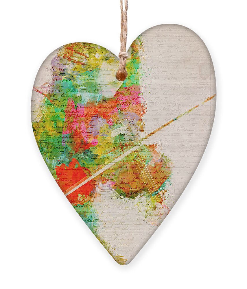 Violin Ornament featuring the digital art Music In My Soul by Nikki Smith