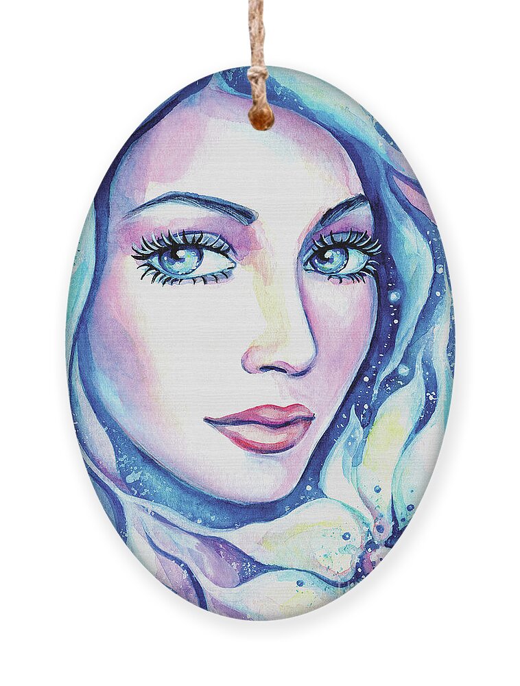 Flower Fairy Ornament featuring the painting Mysterious Flower by Eva Campbell