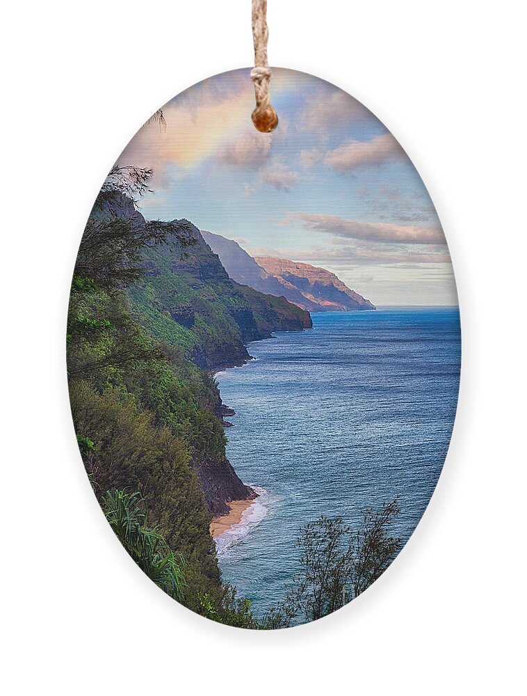 Hawaii Ornament featuring the photograph Napali Coastline by Anthony Michael Bonafede