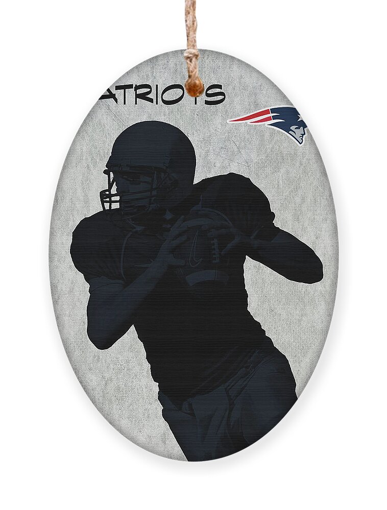 New England Ornament featuring the digital art New England Patriots Football by David Dehner