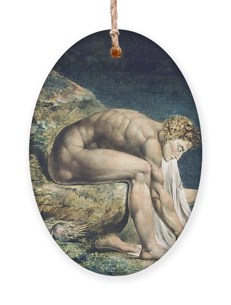 William Blake Ornament featuring the painting Newton by William Blake