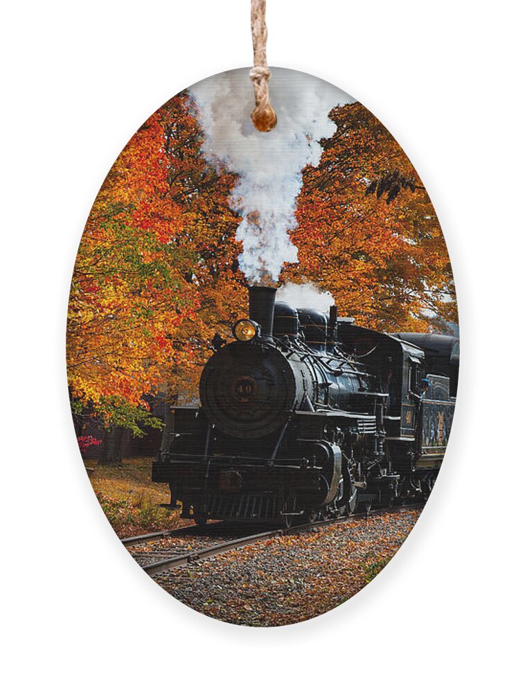 #jefffolger Ornament featuring the photograph No. 40 passing the fall colors by Jeff Folger