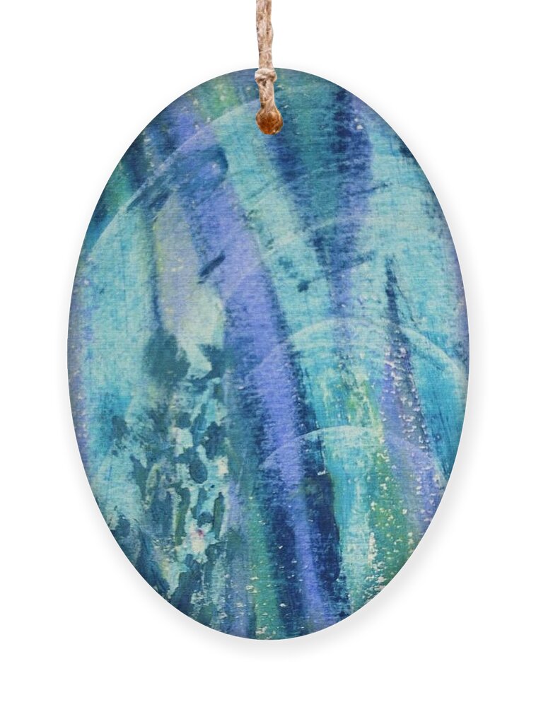 Northern Lights Ornament featuring the painting Northern Lights by Deb Stroh-Larson