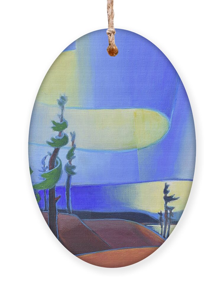 Barbel Smith Ornament featuring the painting Northern Sky by Barbel Smith