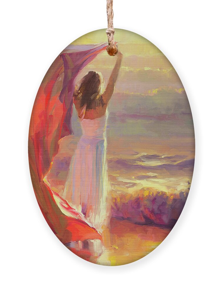 Ocean Ornament featuring the painting Ocean Breeze by Steve Henderson