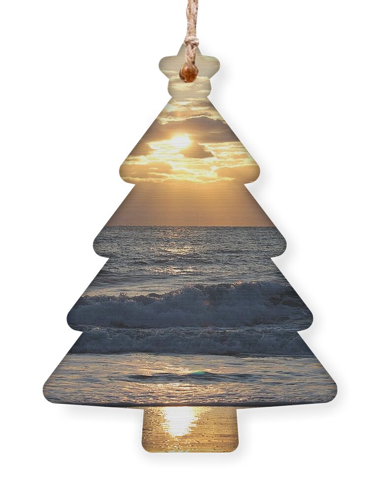 Sun Ornament featuring the photograph Ocean City Sunrise by Robert Banach