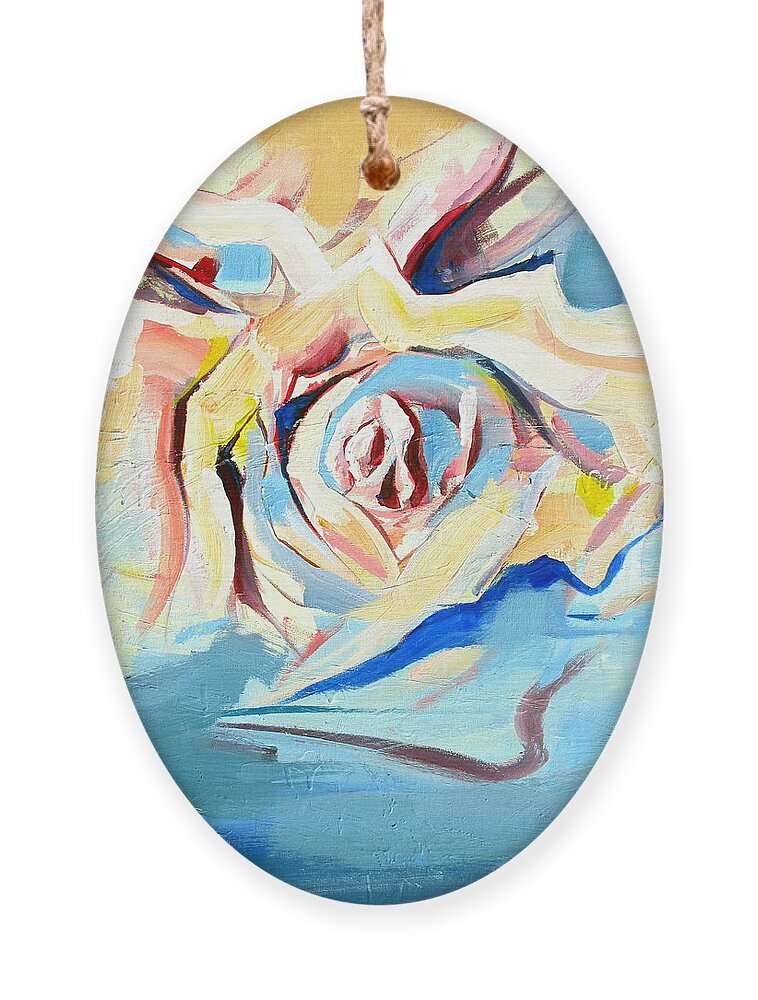 Florals Ornament featuring the painting Ocean Rose by John Gholson