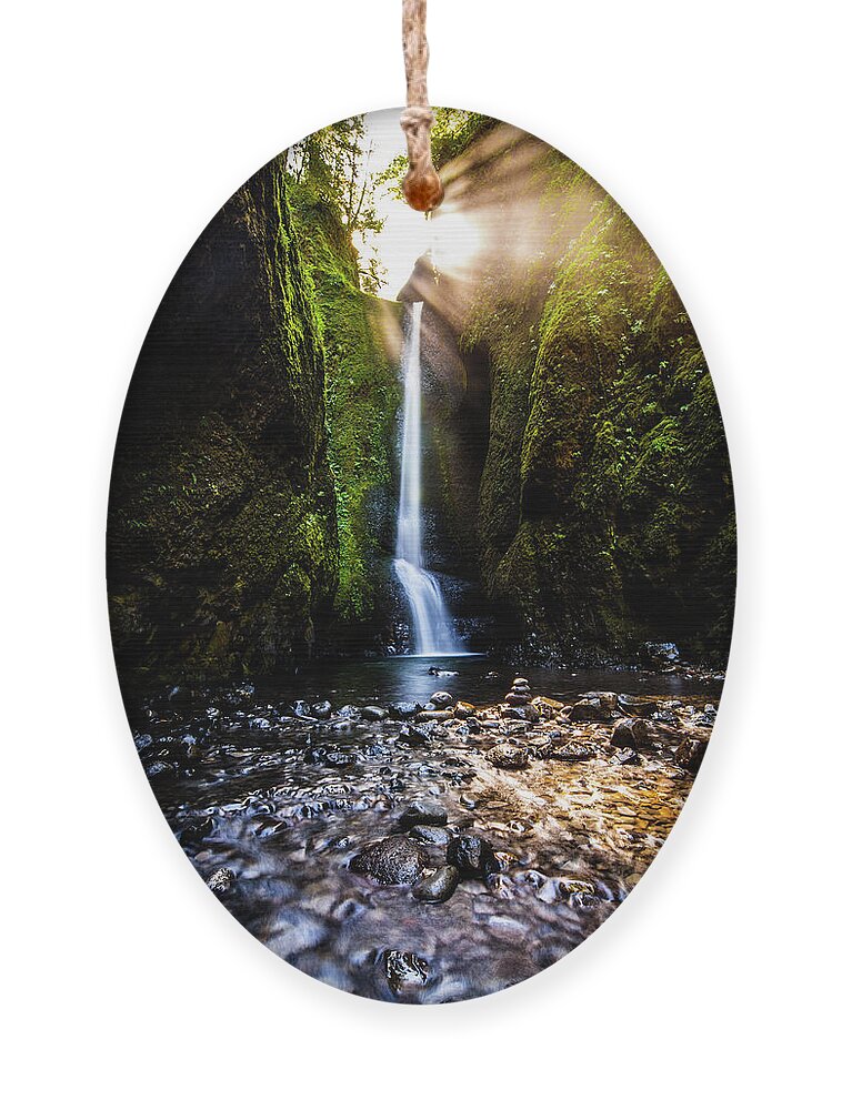 Natural Ornament featuring the photograph Oneonta Falls 2 by Pelo Blanco Photo